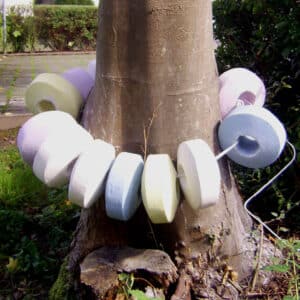 Übergroße Zuckerkette aus Porenbeton nach der kleinen Zuckerkette zum essen