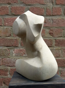 Stilisierter sitzender Frauenkörper